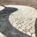 三明 黄金麻冰裂纹地铺石工地铺装案例