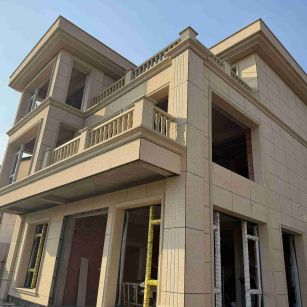 三明 黄金麻花岗岩石材荔枝面外墙干挂效果展示