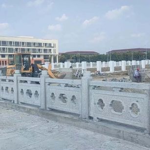 三明 白麻花岗岩荔枝面河道栏杆