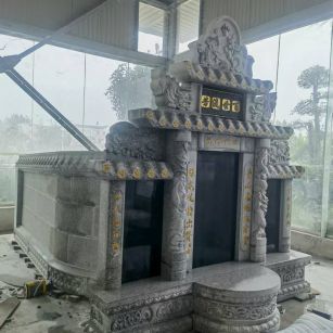 三明 芝麻白墓碑效果展示图