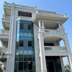 三明 白麻花岗岩别墅外墙干挂效果展示