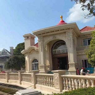 三明 黄金麻花岗岩欧式别墅