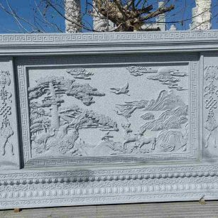 三明 芝麻白大型照壁，屏风，影壁