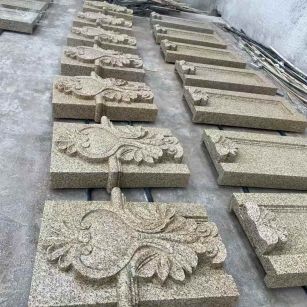 三明 黄金麻花岗岩别墅外墙雕刻板