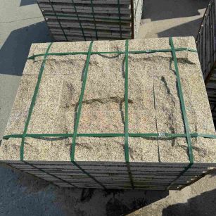 三明 黄金麻花岗岩石材自然面蘑菇石成品