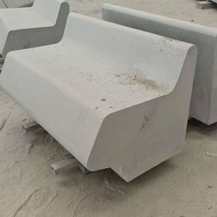 三明 芝麻白花岗岩异形坐凳，石凳