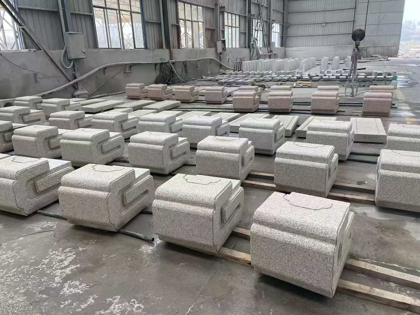 三明 白麻花岗岩异形加工-石凳，坐凳