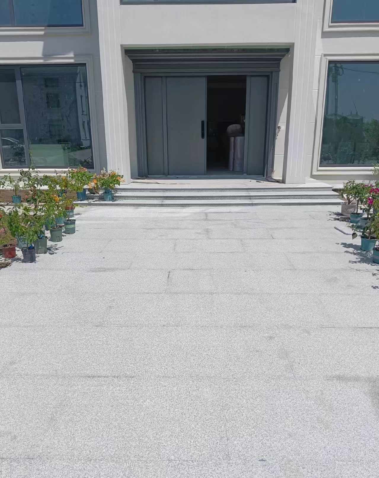 三明 芝麻白花岗岩地铺石地面铺装