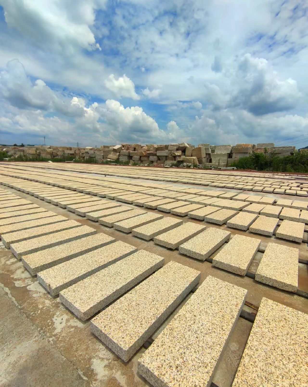 三明 黄金麻花岗岩荔枝面地铺石防护中