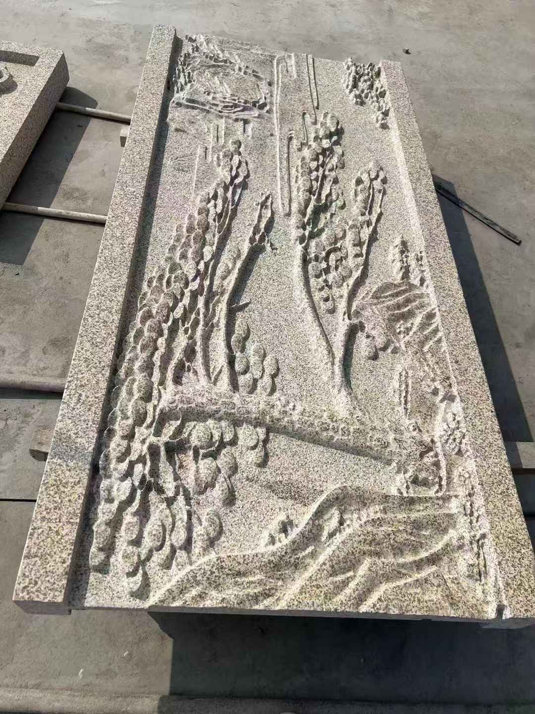 三明 黄金麻雕刻板浮雕迎客松