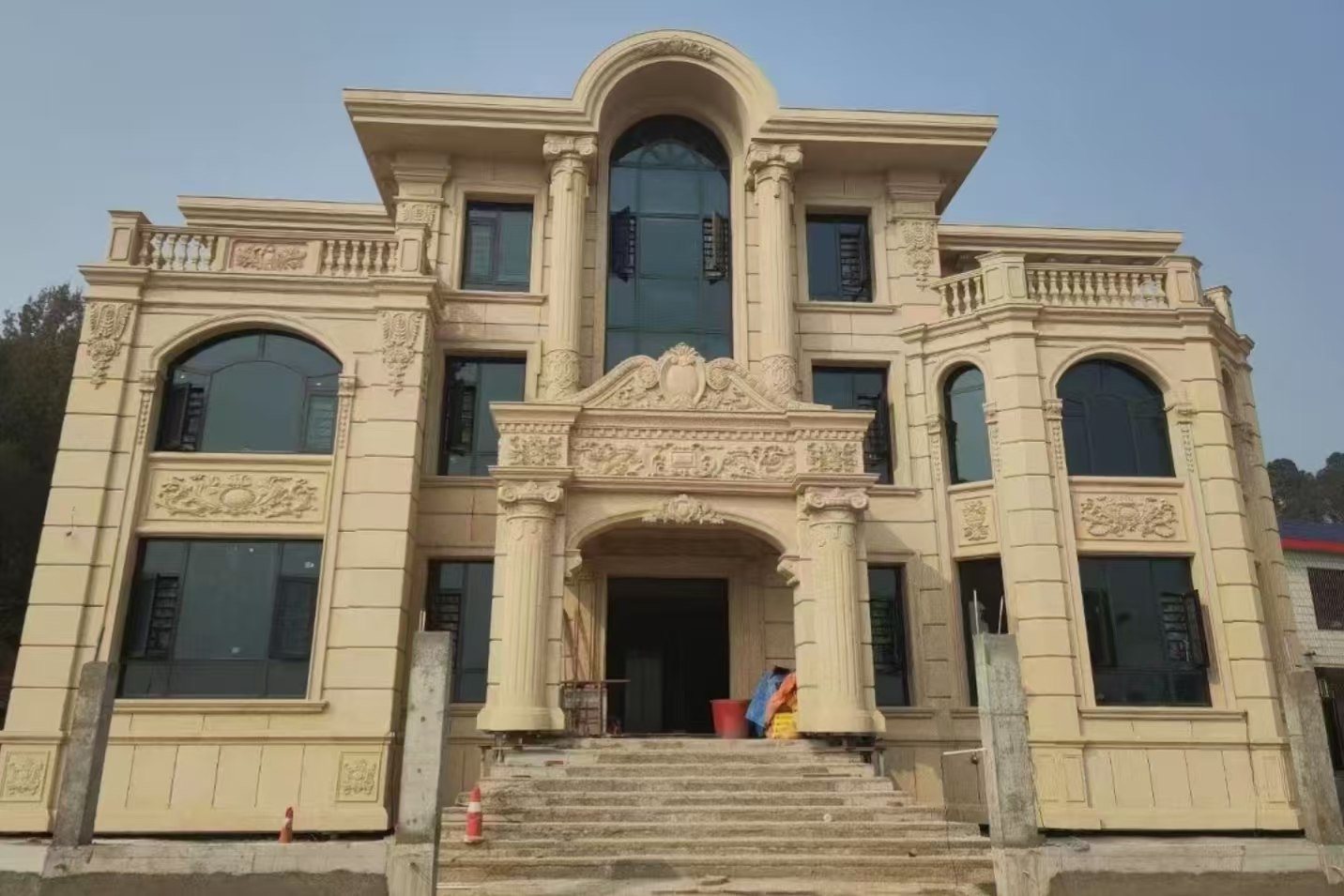 三明 黄金麻花岗岩别墅外墙干挂