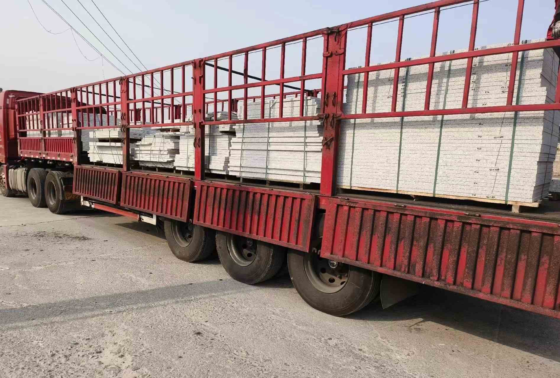 三明 白麻荔枝面外墙干挂，工厂装车日常