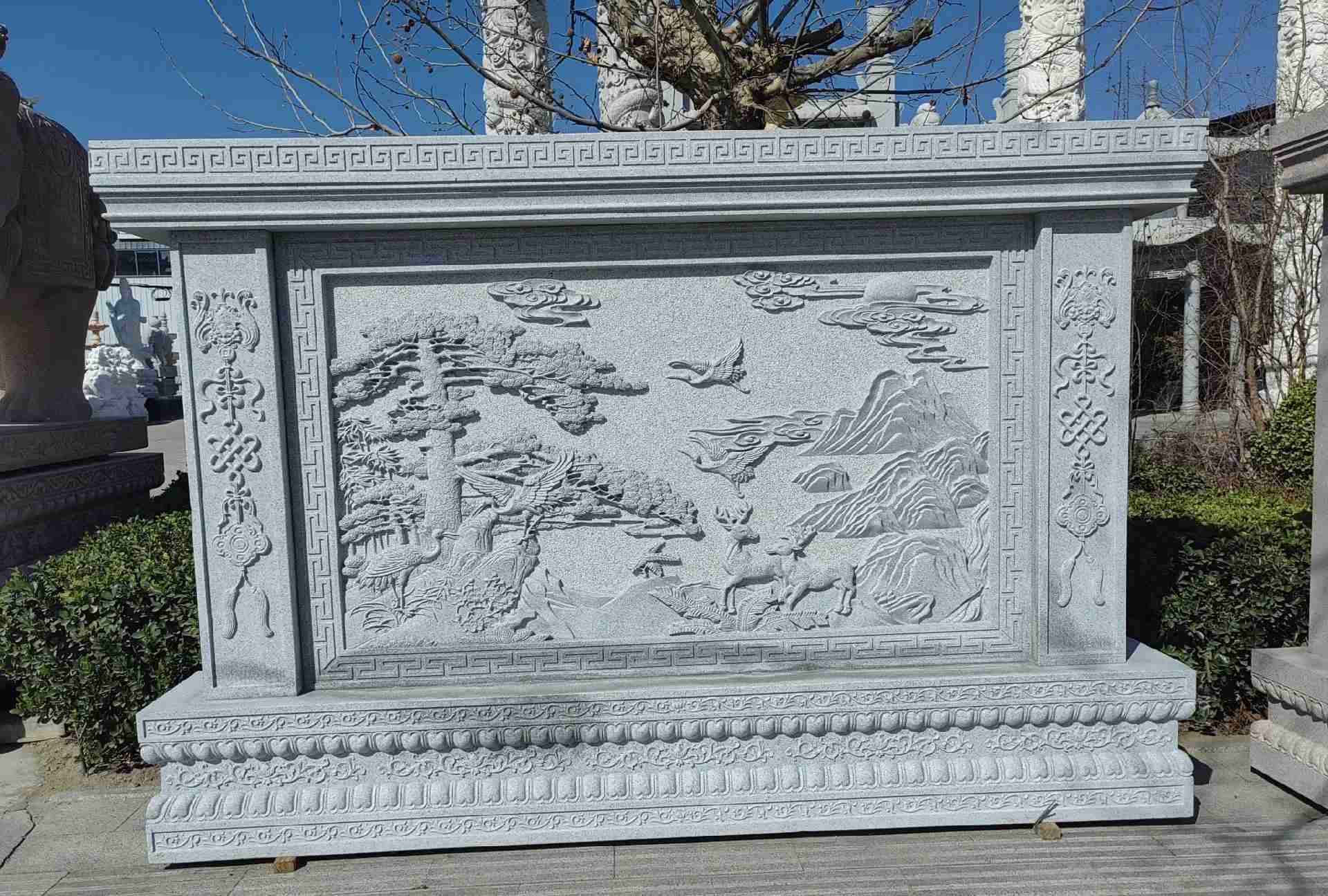 三明 芝麻白大型照壁，屏风，影壁