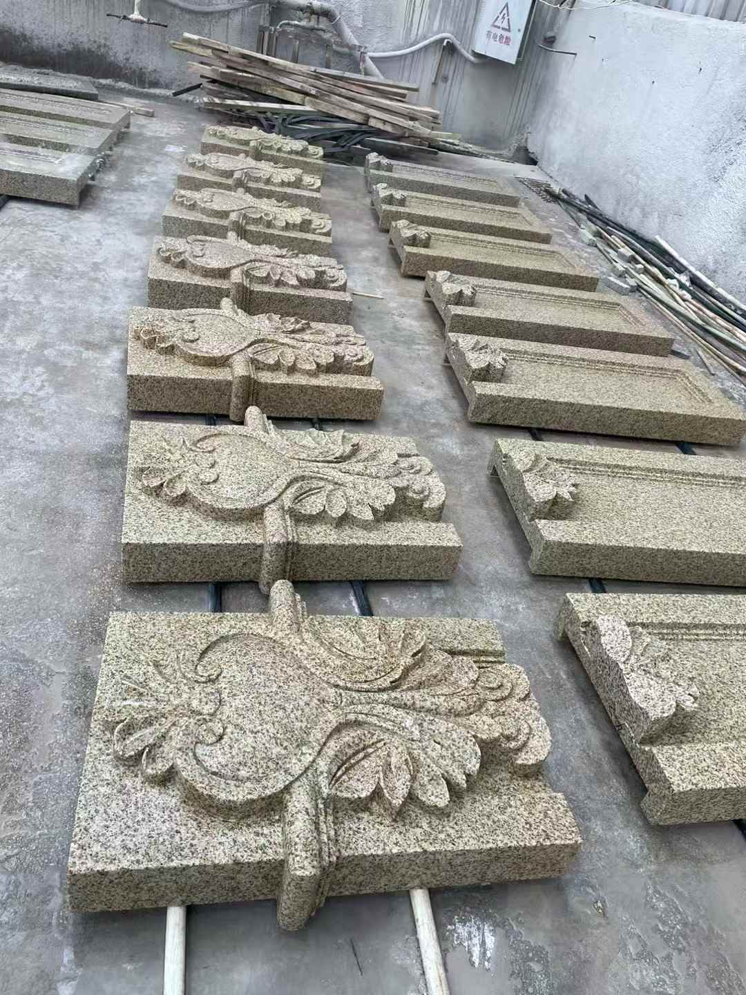 三明 黄金麻花岗岩别墅外墙雕刻板