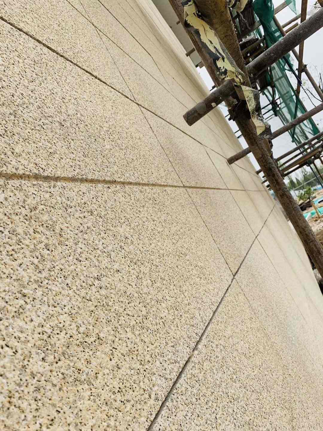 三明 黄金麻花岗岩荔枝面外墙干挂石材效果示例