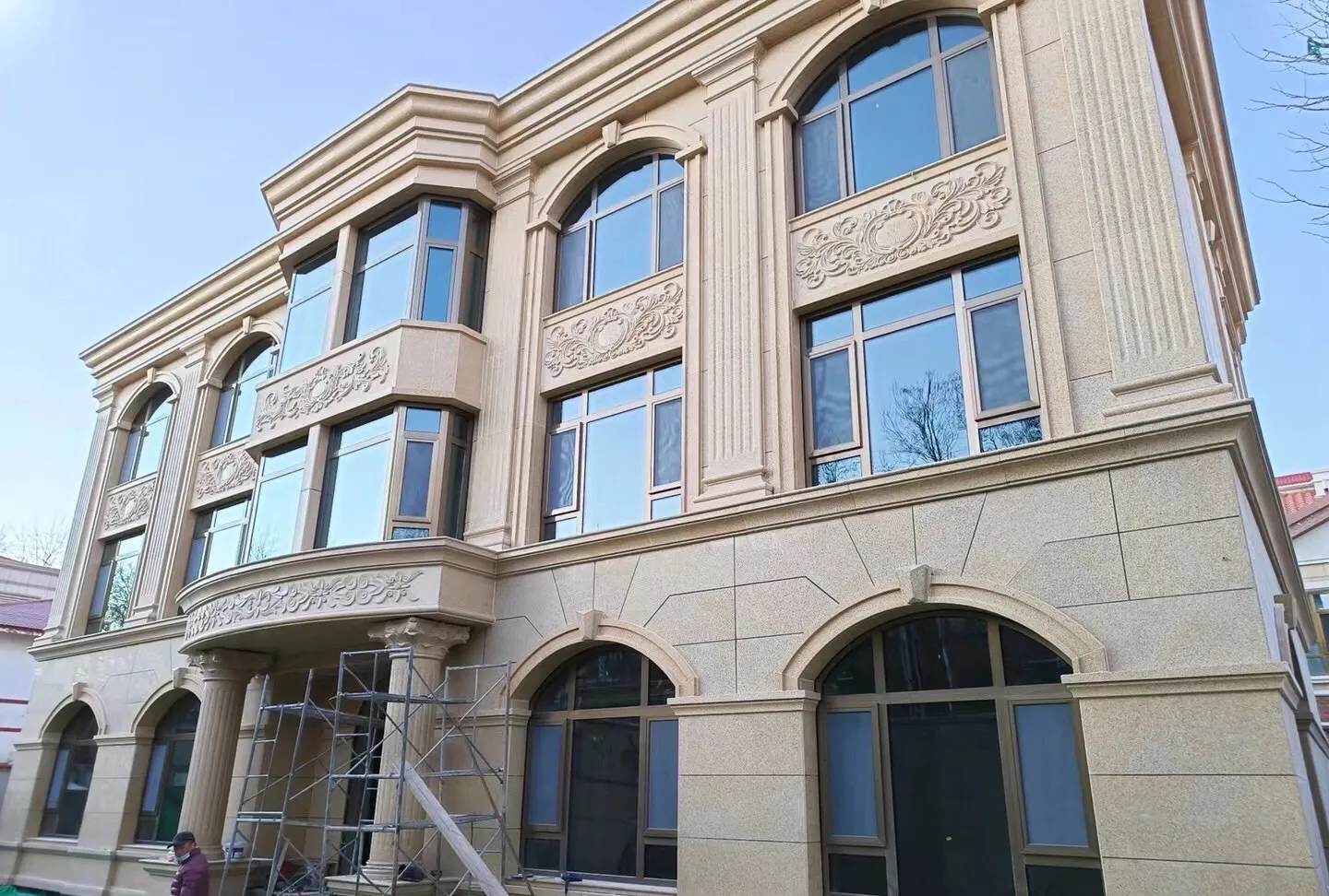 三明 黄金麻花岗岩别墅外墙干挂